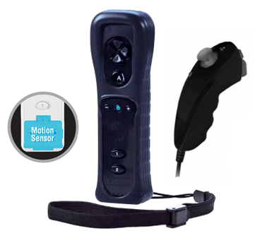 Mando Wii Motion Sensor Total Kaos (Negro) Compatible con wii U